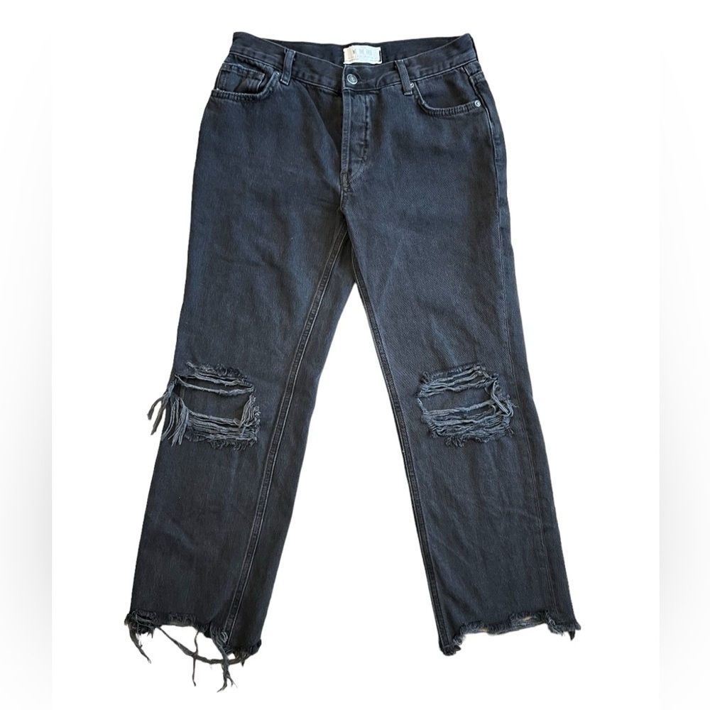 Free People We the Free Distressed Raw Hem Jeans - 26